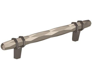 Amerock Cabinet Pull Satin Nickel/Black Chrome 5-1/16 inch (128 mm) Center-to-Center London 1 Pack Drawer Pull Drawer Handle Cabinet Hardware