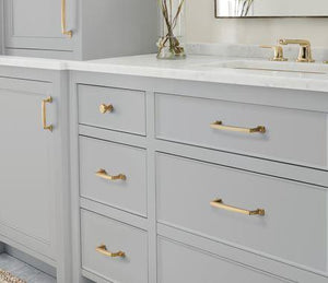 Amerock Cabinet Pull Golden Champagne 3-3/4 inch (96 mm) Center to Center Westerly 1 Pack Drawer Pull Drawer Handle Cabinet Hardware