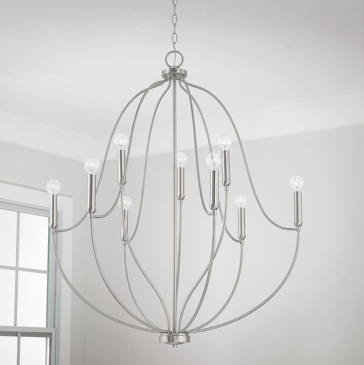 Capital Lighting 447091BN Madison 9 Light Chandelier Brushed Nickel