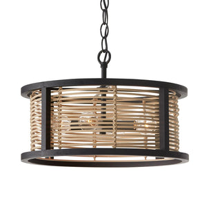 Capital Lighting 244041FK Rico 4 Light Semi-Flush Flat Black