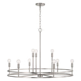 Capital Lighting 448791BN Fuller 9 Light Chandelier Brushed Nickel