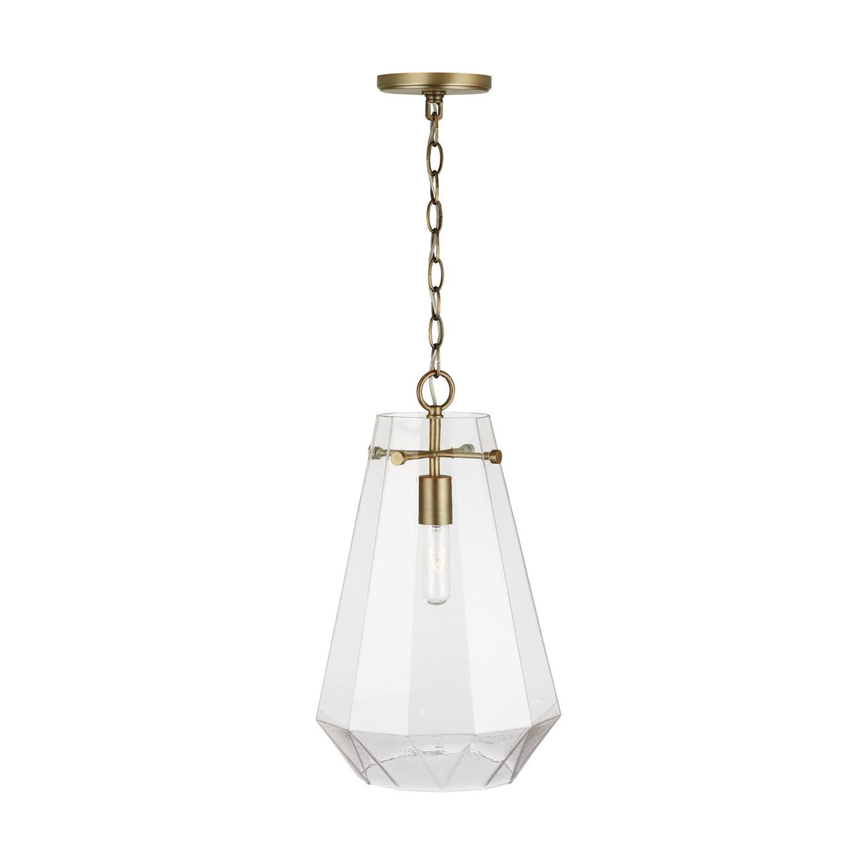 Capital Lighting 338316AD Lee 1 Light Pendant Aged Brass