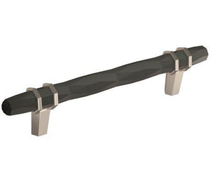 Amerock Cabinet Pull Black Bronze/Satin Nickel 5-1/16 inch (128 mm) Center-to-Center London 1 Pack Drawer Pull Drawer Handle Cabinet Hardware