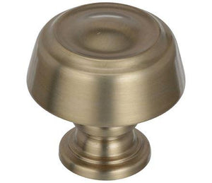 Amerock Cabinet Knob Golden Champagne 1-3/16 inch (30 mm) Diameter Kane 1 Pack Drawer Knob Cabinet Hardware