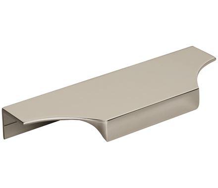 Amerock Cabinet Edge Pull Polished Nickel 4-9/16 inch (116 mm) Center to Center Extent 1 Pack Drawer Pull Drawer Handle Cabinet Hardware
