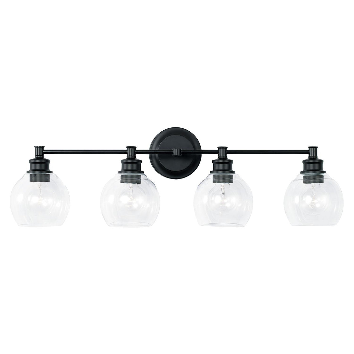 Capital Lighting 121141MB-426 Mid Century 4 Light Vanity Matte Black