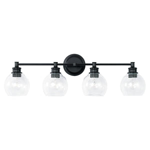 Capital Lighting 121141MB-426 Mid Century 4 Light Vanity Matte Black