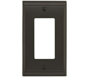 Amerock Wall Plate Black Bronze 1 Rocker Switch Plate Cover Candler 1 Pack Decora Wall Plate Light Switch Cover