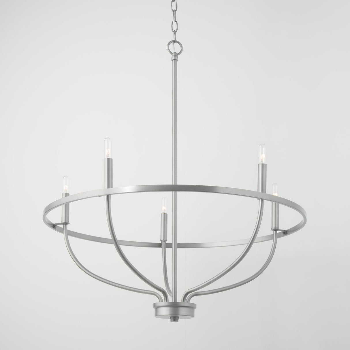 Capital Lighting 428551BN Greyson 5 Light Chandelier Brushed Nickel