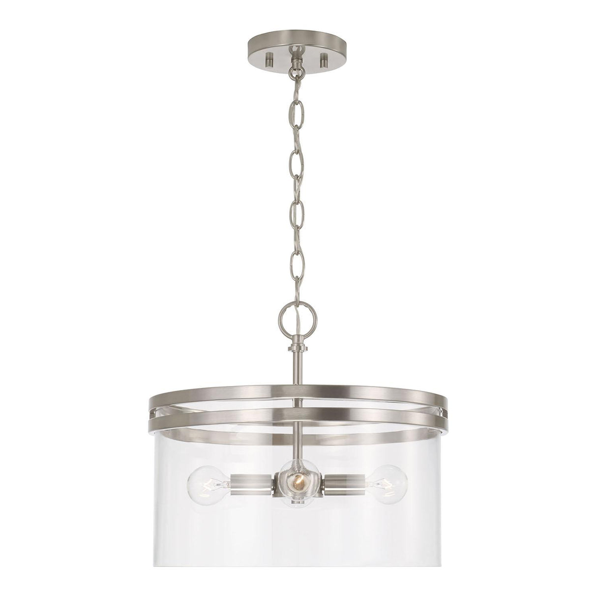 Capital Lighting 248741BN Fuller 4 Light Dual Mount Semi-Flush/Pendant Brushed Nickel