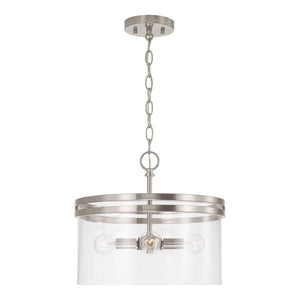 Capital Lighting 248741BN Fuller 4 Light Dual Mount Semi-Flush/Pendant Brushed Nickel
