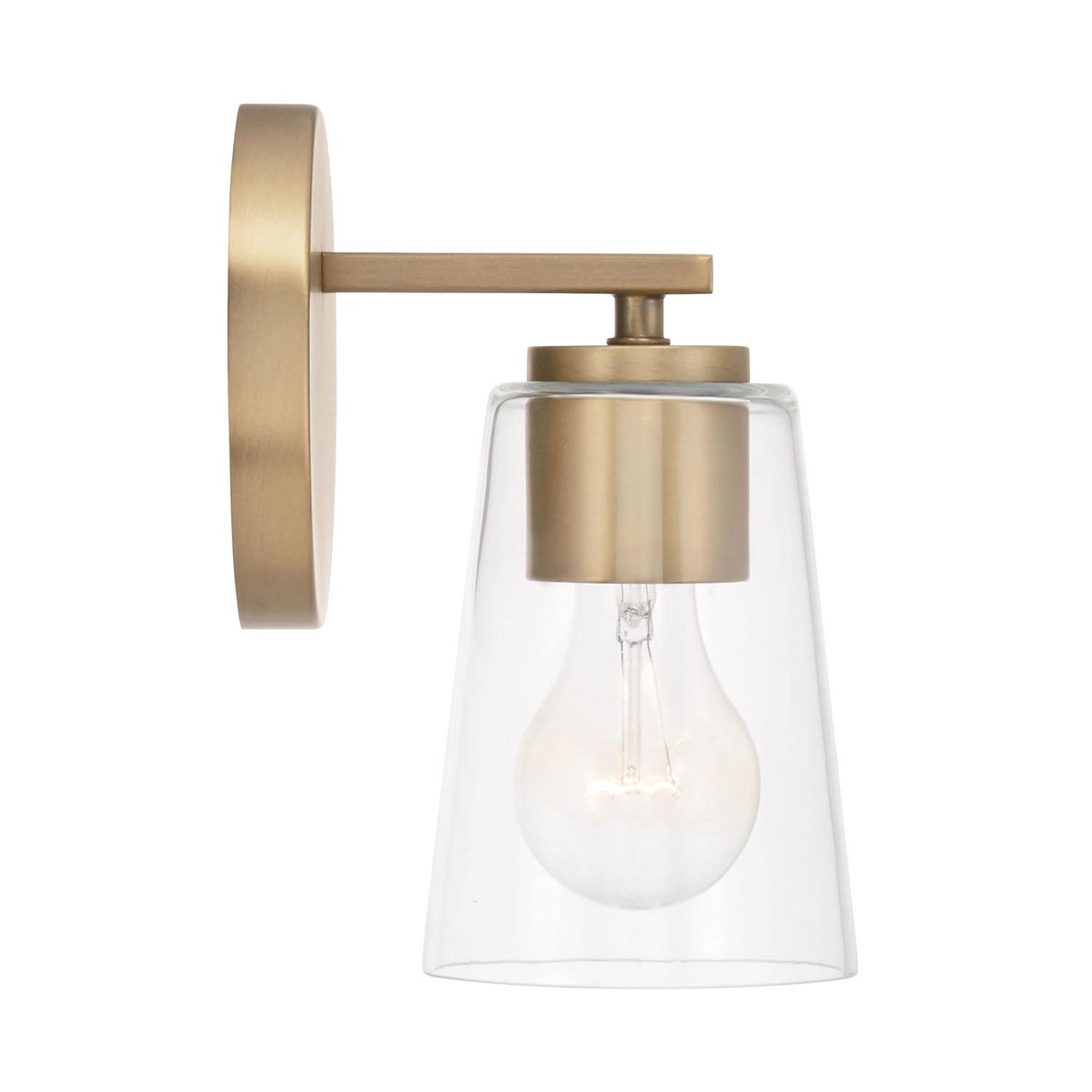 Capital Lighting 648611AD-537 Portman 1 Light Sconce Aged Brass