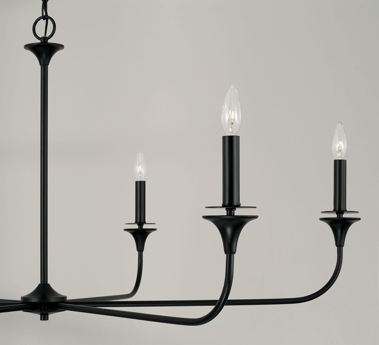 Capital Lighting 448961MB Presley 6 Light Chandelier Matte Black