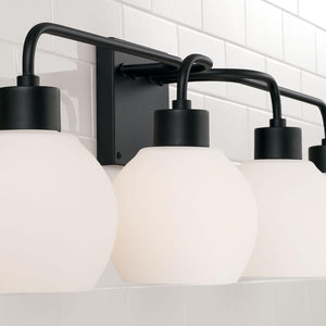 Capital Lighting 120041MB-540 Tanner 4 Light Vanity Matte Black