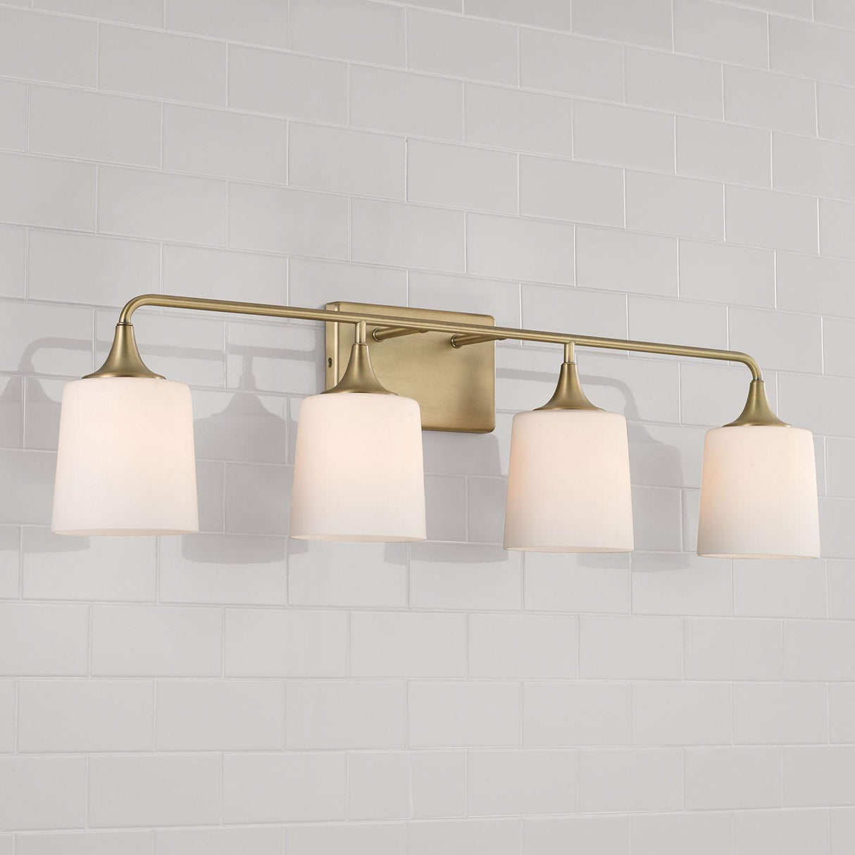 Capital Lighting 148941AD-541 Presley 4 Light Vanity Aged Brass
