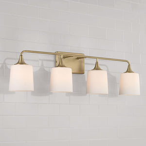 Capital Lighting 148941AD-541 Presley 4 Light Vanity Aged Brass