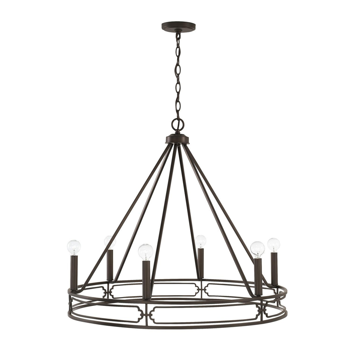 Capital Lighting 443461OB Merrick 6 Light Chandelier Old Bronze