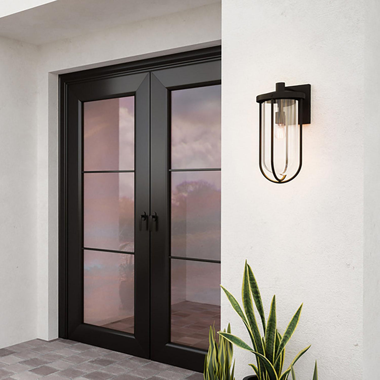 Capital Lighting 934212BK Corbin 1-Light Wall Mount Black