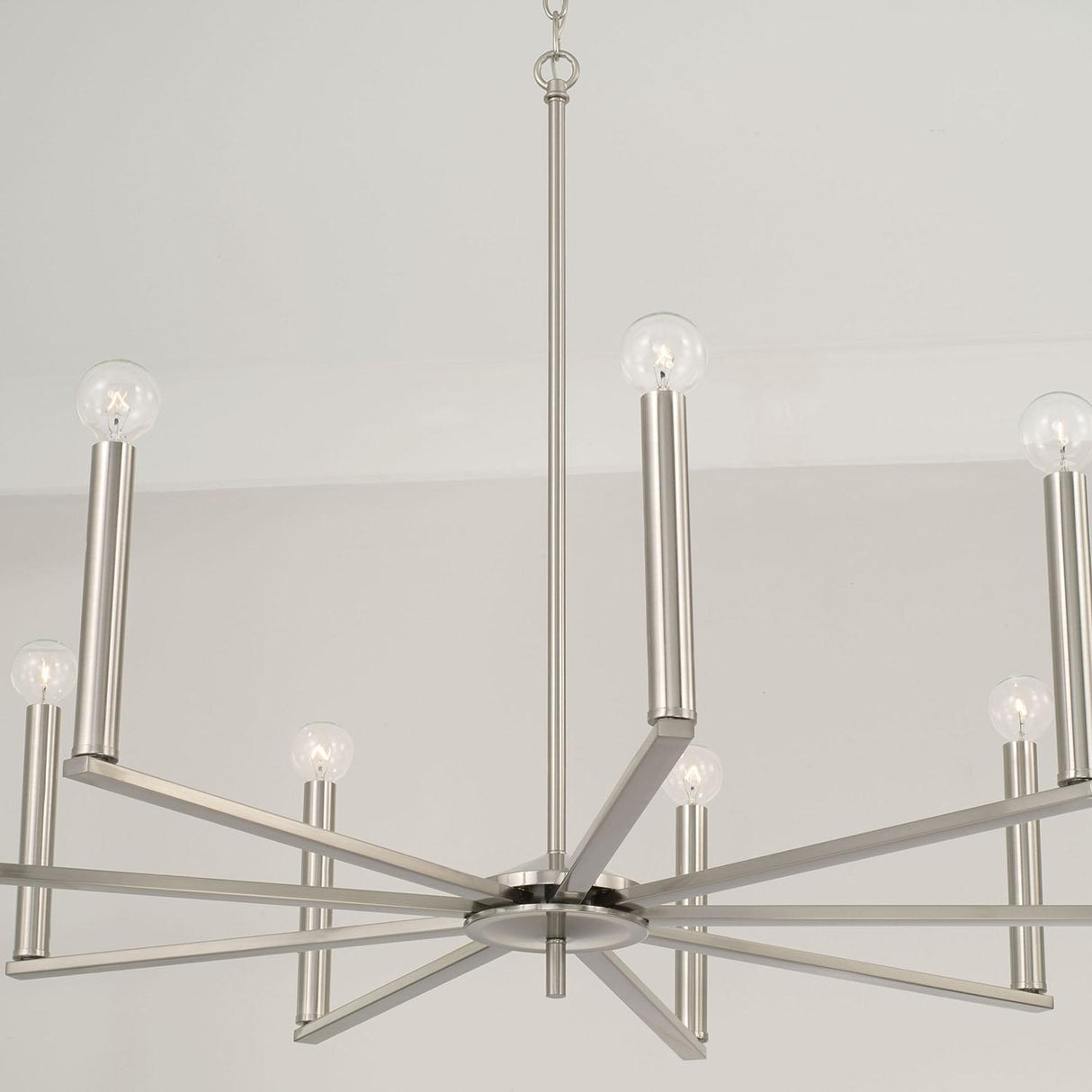 Capital Lighting 448691BN Portman 9 Light Chandelier Brushed Nickel