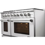 NXR AK4807 48" / 4.5 & 2.7 CF Culinary Series Gas Range, 6 Burners, Griddle