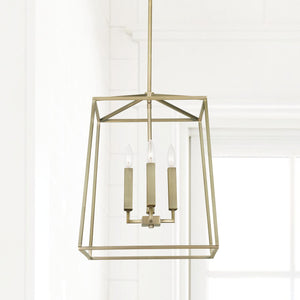 Capital Lighting 537642AD Thea 4 Light Foyer Aged Brass