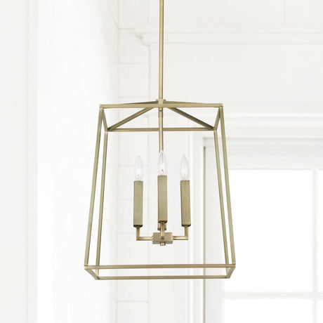 Capital Lighting 537642AD Thea 4 Light Foyer Aged Brass