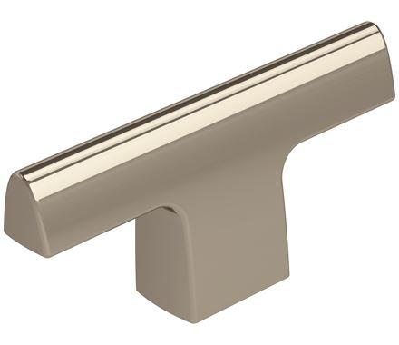 Amerock Cabinet Knob Polished Nickel 2-1/2 inch (64 mm) Length Riva 1 Pack Drawer Knob Cabinet Hardware