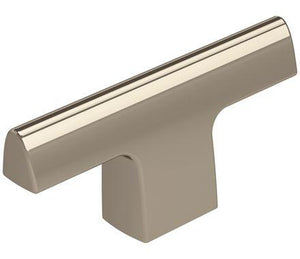 Amerock Cabinet Knob Polished Nickel 2-1/2 inch (64 mm) Length Riva 1 Pack Drawer Knob Cabinet Hardware