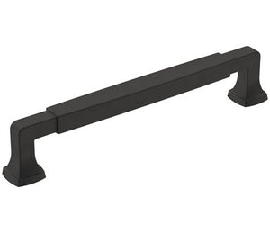 Amerock Cabinet Pull Matte Black 6-5/16 inch (160 mm) Center-to-Center Stature 1 Pack Drawer Pull Cabinet Handle Cabinet Hardware
