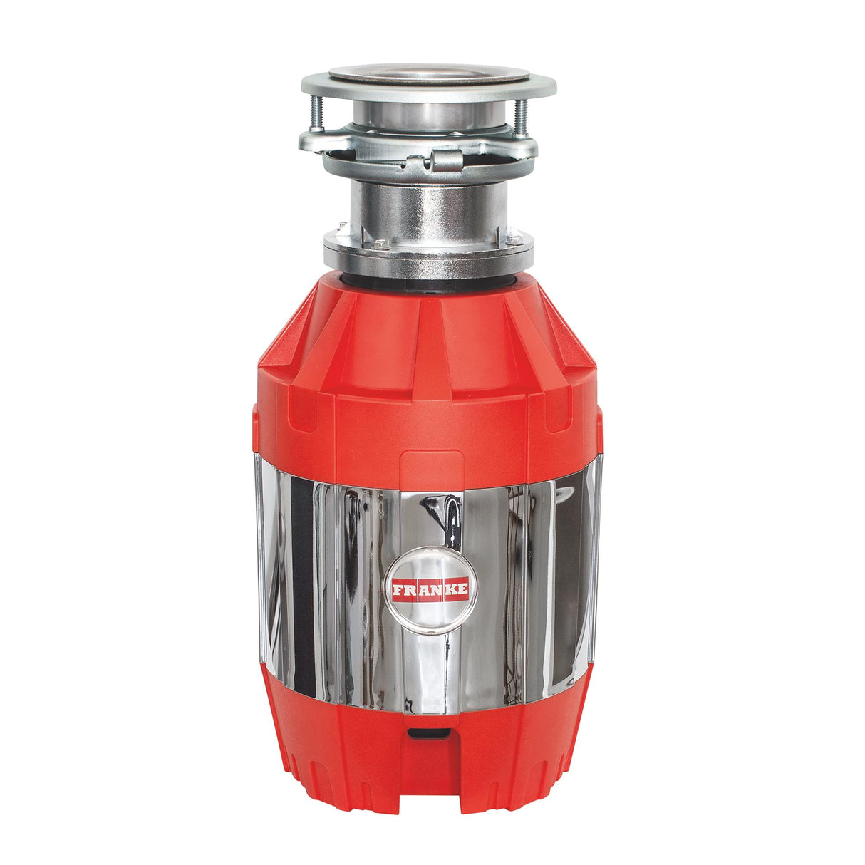 FRANKE FWDJ75B 3/4 Horse Power Quiet Batch Feed Waste Disposer Torque Master 2700 RPM Jam-Resistant DC Motor in Red/Chrome