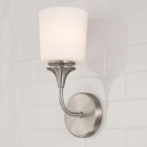 Capital Lighting 648911BN-541 Presley 1 Light Sconce Brushed Nickel