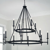 Capital Lighting 445201IH Ogden 12 Light Chandelier Brushed Black Iron