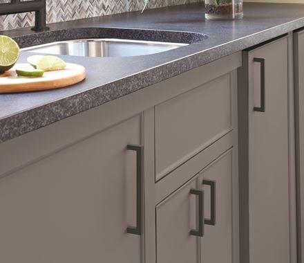 Amerock Cabinet Pull Matte Black 6-5/16 inch (160 mm) Center-to-Center Monument 1 Pack Drawer Pull Drawer Handle Cabinet Hardware