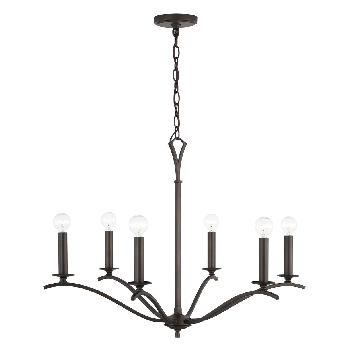 Capital Lighting 442861OB Jaymes 6 Light Chandelier Old Bronze