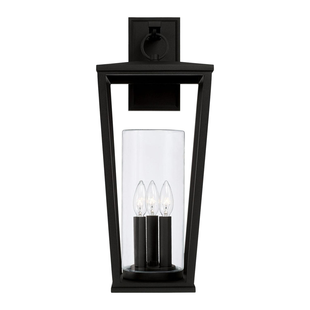 Capital Lighting 948131BK Elliott 3 Light Outdoor Wall Lantern Black