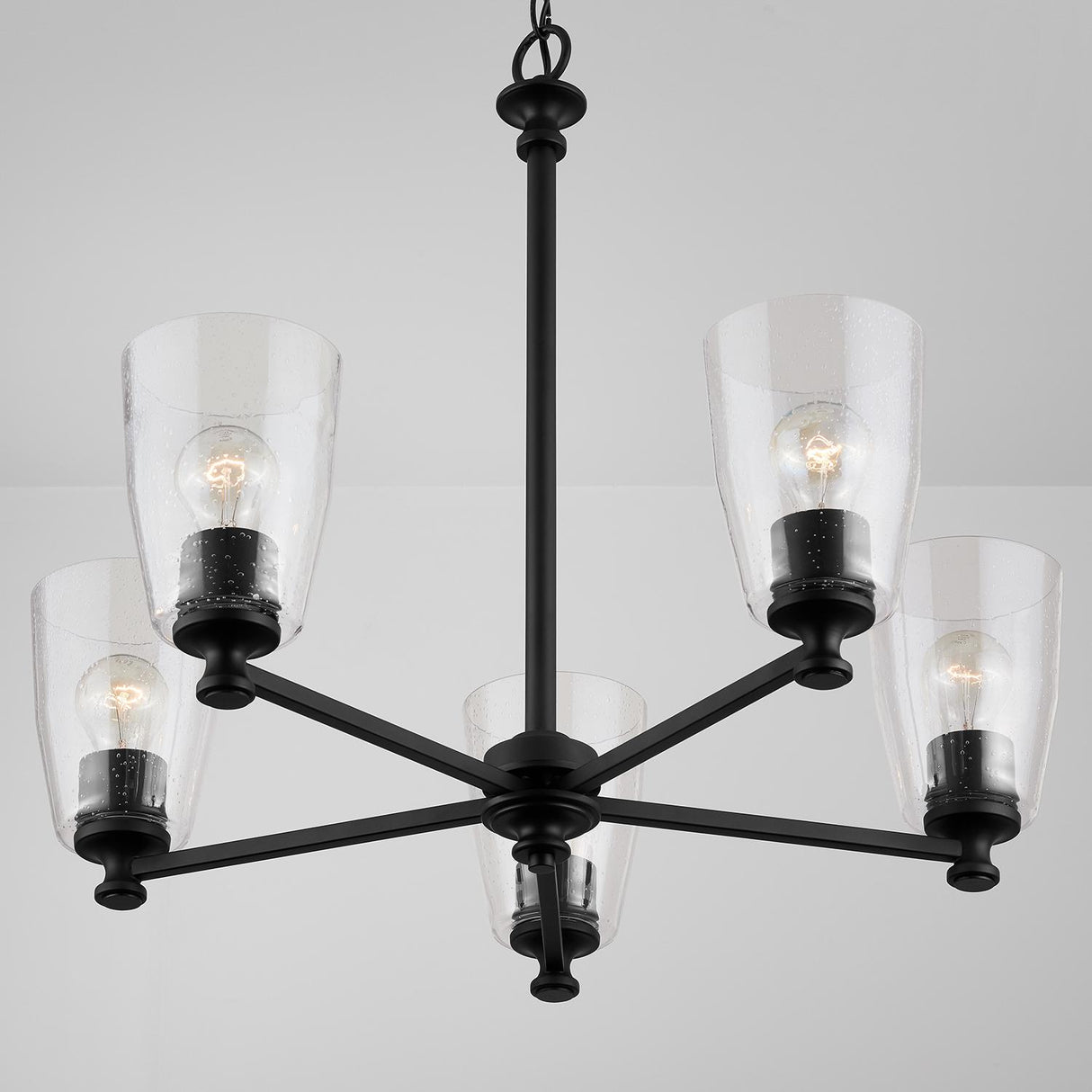 Capital Lighting 440951MB-506 Myles 5 Light Chandelier Matte Black