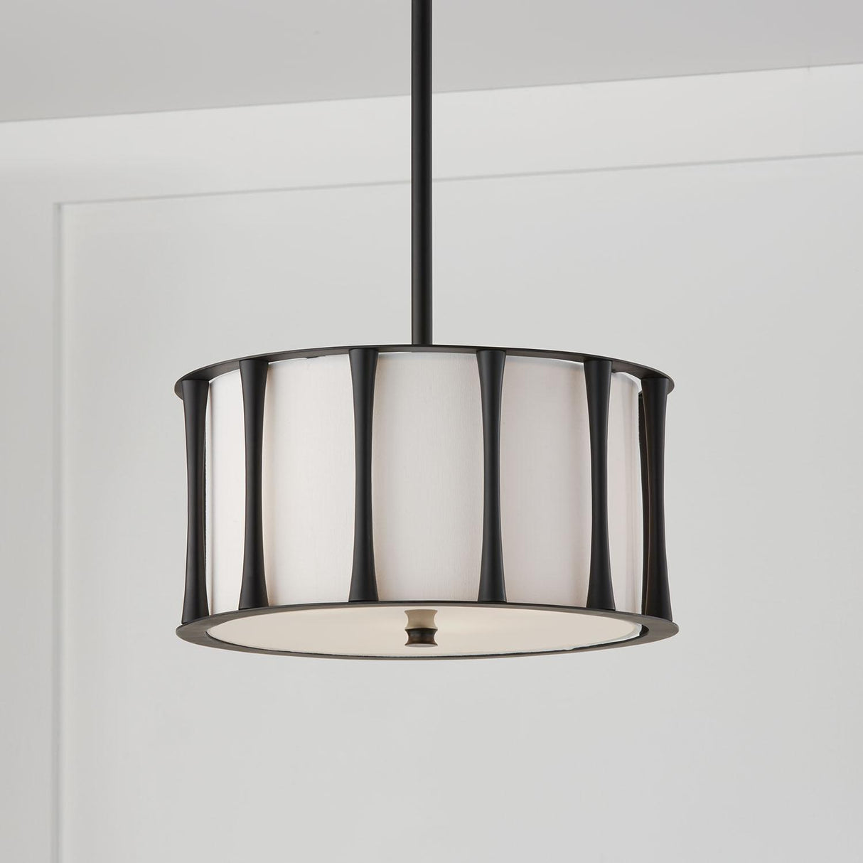 Capital Lighting 244631MB Bodie 3 Light Dual Mount Semi-Flush/Pendant Matte Black