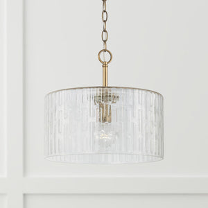 Capital Lighting 241311AD Emerson 1 Light Semi-Flush Aged Brass