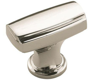Amerock Cabinet Knob Polished Nickel 1-3/8 inch (35 mm) Length Highland Ridge 1 Pack Drawer Knob Cabinet Hardware