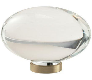 Amerock Cabinet Knob Clear/Golden Champagne 1-3/4 inch (44 mm) Length Glacio 1 Pack Drawer Knob Cabinet Hardware