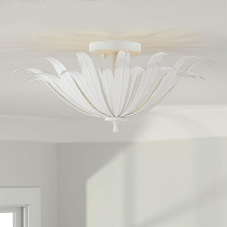 Capital Lighting 249531XW Eden 3 Light Dual Mount Semi-Flush/Pendant Textured White