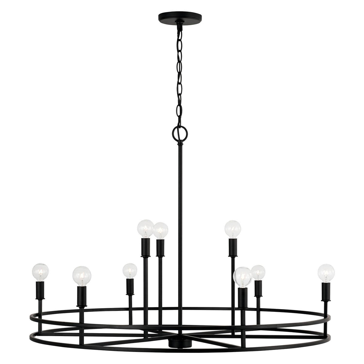 Capital Lighting 448791MB Fuller 9 Light Chandelier Matte Black