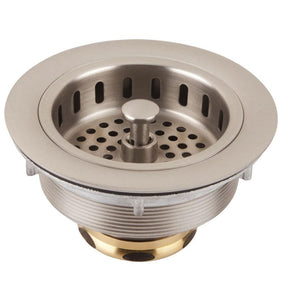Thompson Traders Kitchen Drain Brushed Nickel Finish Basket Strainer TDB35-BRN Nickel
