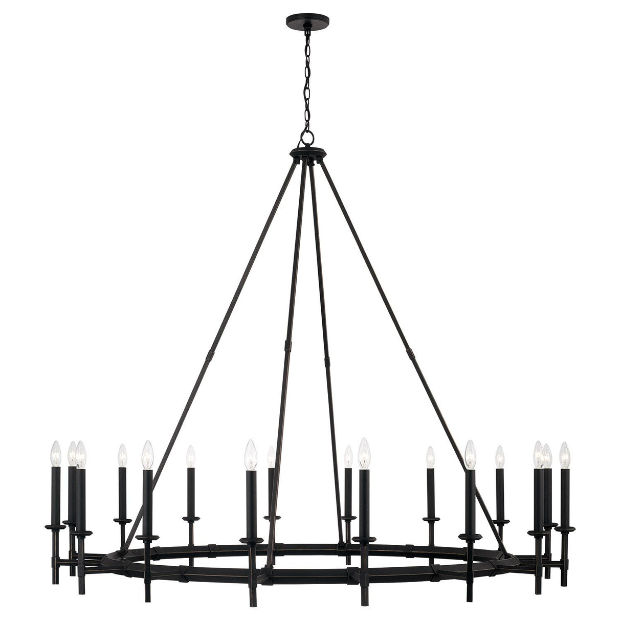 Capital Lighting 445202IH Ogden 16 Light Chandelier Brushed Black Iron