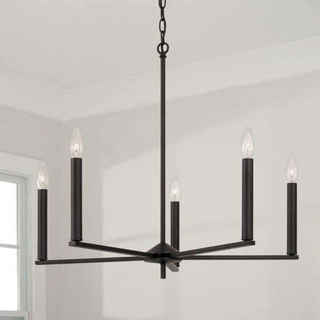 Capital Lighting 448651MB Portman 5 Light Chandelier Matte Black