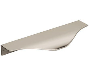 Amerock Cabinet Edge Pull Polished Nickel 4-9/16 inch (116 mm) Center to Center Aloft 1 Pack Drawer Pull Drawer Handle Cabinet Hardware