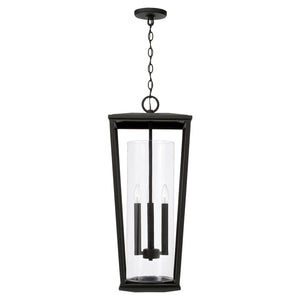 Capital Lighting 948132BK Elliott 3 Light Outdoor Hanging Lantern Black