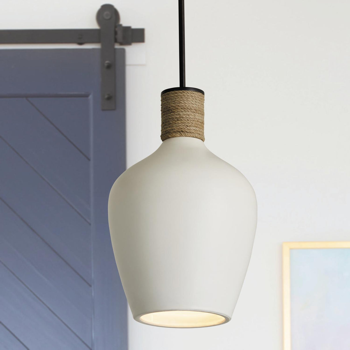 Capital Lighting 340614PW Destin 1 Light Pendant Dark Pewter