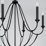 Capital Lighting 441661BI Bentley 6 Light Chandelier Black Iron