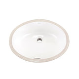 Gerber G0012770F White Luxoval Oval Petite Undercounter Bathroom Sink
